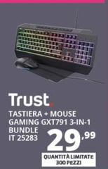 Trust - Tastiera + Mouse Gaming GXT791 3-In-1 Bundle It 25283
