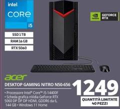 Acer - Desktop Gaming Nitro N50-656
