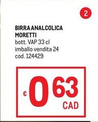 Moretti - Birra Analcolica