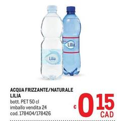 Lilia - Acqua Frizzante/Naturale