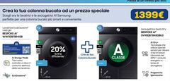 Samsung - Lavatrice Ecodosatore 1.400 Giri Bespoke AI WW11DB7B94GB + Asclugatrice Quick Dry Bespoke AI DV90DB7845GBU3