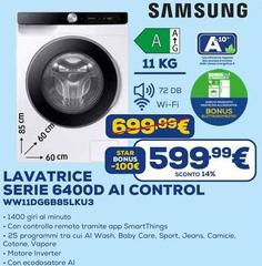 Samsung - Lavatrice Serie 6400d AI Control WW11DG6B85LKU3