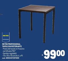 Metro Professional Tavolo Da Ristorante