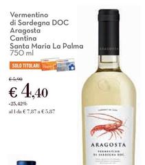 Cantina santa maria la palma - Vermentino Di Sardegna DOC Aragosta