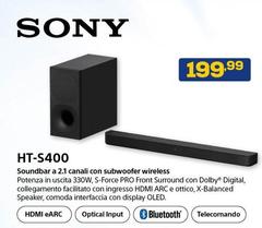 Sony - Soundbar A 2.1 canali con subwoofer wireless