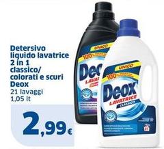 Deox - Detersivo Liquido Lavatrice 2 In 1 Classico/Colorati E Scuri