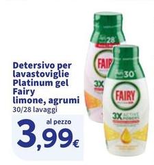 Fairy - Detersivo Per Lavastoviglie Platinum Gel Limone, Agrumi