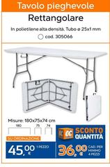 Tavolo Pieghevole Rettangolare