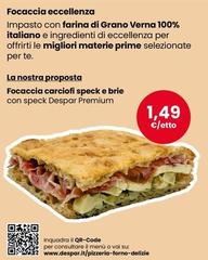 Verna - Focaccia Carciofi Speck E Brie
