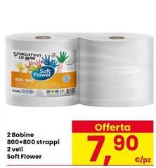 Soft - 2 Bobine 800+800 Strappi 2 Veli  Flower