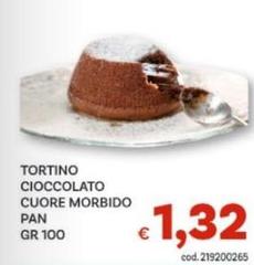 Cuore - Tortino Cioccolato  Morbido Pan