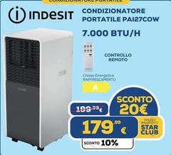 Indesit - Condizionatore Portatile Pai27C0W