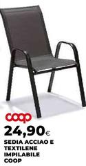 Coop - Sedia Acciao E Textilene Impilabilie