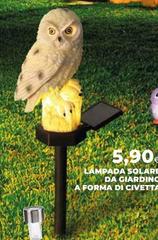 Lampada Solari Da Giarding A Forma Di Civetta