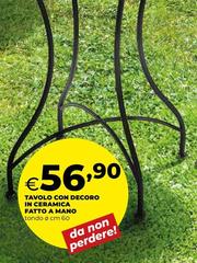 Tavolo Con Decoro In Ceramica Fatto A Mano