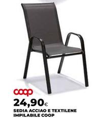 Coop - Sedia Acciao E Textilene Impilabile