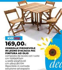 Coop - Console Pieghevole In Legno D'acacia FSC
