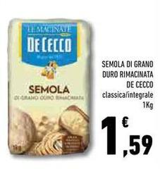 De Cecco - Semola Di Grano Duro Rimacinata