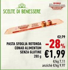 Benessere - Pasta Sfoglia Rotonda Alimentum Senza Glutine
