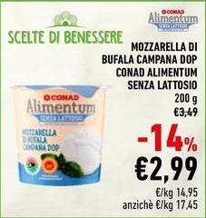 Benessere - Mozzarella Di Bufala Campana DOP Alimentum Senza Lattosio