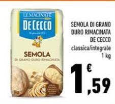 De Cecco - Semola Di Grano Duro Rimacinata