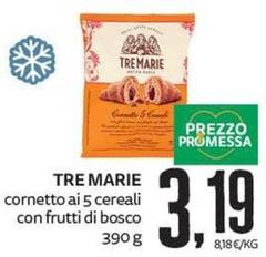 Tre Marie - Cornetto Ai 5 Cereali Con Frutti Di Bosco