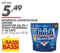 Finish - Detersivo Lavastoviglie Limone Quantum All In 1 Powerball