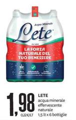 Lete - Acqua Minerale Effervescente Naturale
