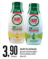 Fairy - Platinum Gel Per Lavastoviglie Lemon/deep Clean