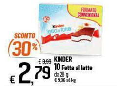 Kinder - 10 Fetta Al Latte