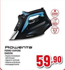 Rowenta - DW5310 Ferro A Vapore Piastra Solare Microsteam 400 HD Laser 2700 W Nero, Blu