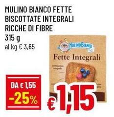 Mulino Bianco - Fette Biscottate Integrali Ricche Di Fibre