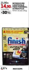 Finish - Detersivo Per Lavastoviglie Powerball Ultimate Plus