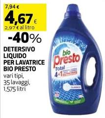 Bio Presto - Detersivo Liquido Per Lavatrice
