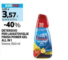 Finish - Detersivo Per Lavastoviglie Power Gel All In 1