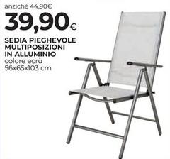 Sedia Pieghevole Multiposizioni In Alluminio