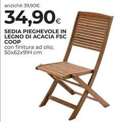 Acacia - Sedia Pieghevole In Legno Di  Fsc