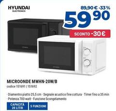 Hyundai - Microonde MWHN-20W/B