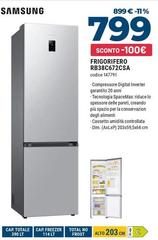 Samsung - RB38C672CSA Frigorifero Combinato EcoFlex AI Libera Installazione Con Congelatore Wifi 2m 390 L Classe C, Inox