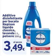 Napisan - Additivo Disinfettante Per Bucato Liquido Classico, Lavanda, Polvere