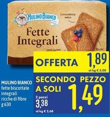Mulino Bianco - Fette Biscottate Integrali
