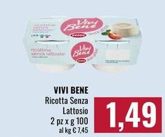 Selex - Vivi Bene Ricotta Senza Lattosio
