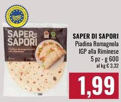 Saper di sapori - Piadina Romagnola IGP Alla Riminese
