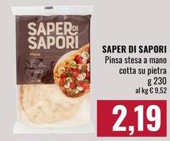 Saper di sapori - Pinsa Stesa A Mano Cotta Su Pietra