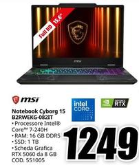 Msi - Notebook Cyborg 15 B2RWEKG-082IT