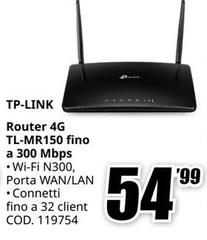 Tp Link - Router 4G Tl-mr150 Fino A 300 Mbps