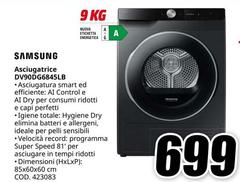Samsung - Asciugatrice DV90DG6845LB