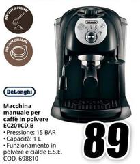 De Longhi - Macchina Manuale Per Caffè In Polvere EC201CD.B
