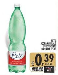 Lete - Acqua Minerale Effervescente Naturale
