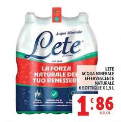 Lete - Acqua Minerale Effervescente Naturale